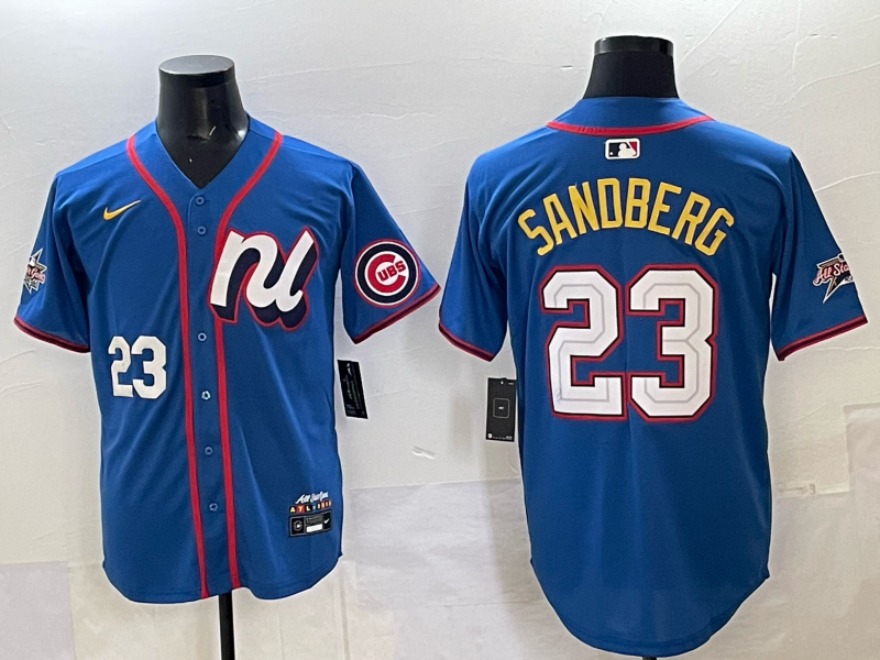 Men Chicago Cubs 23 Sandberg blue Nike MLB All Star 2025 Jersey 05